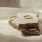 Dainty Wave Band Silver 18K Gold Plated