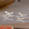 Grace Name Earrings Silver 18K Gold Plated