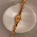 Geometric Oval Timepiece Silver 18K Gold Plated