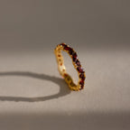 Staggered Marquise Birthstone Ring  Silver 18K Gold Plated