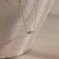Opal Eye Necklace Silver 18K Gold Plated