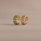 Lace Checkered Ring Silver 18K Gold Plated