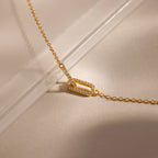 Diamond Pave Duo Link Pendant Bracelet Silver 18K Gold Plated