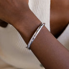 North Star Bangle Bracelet Silver 18K Gold Plated