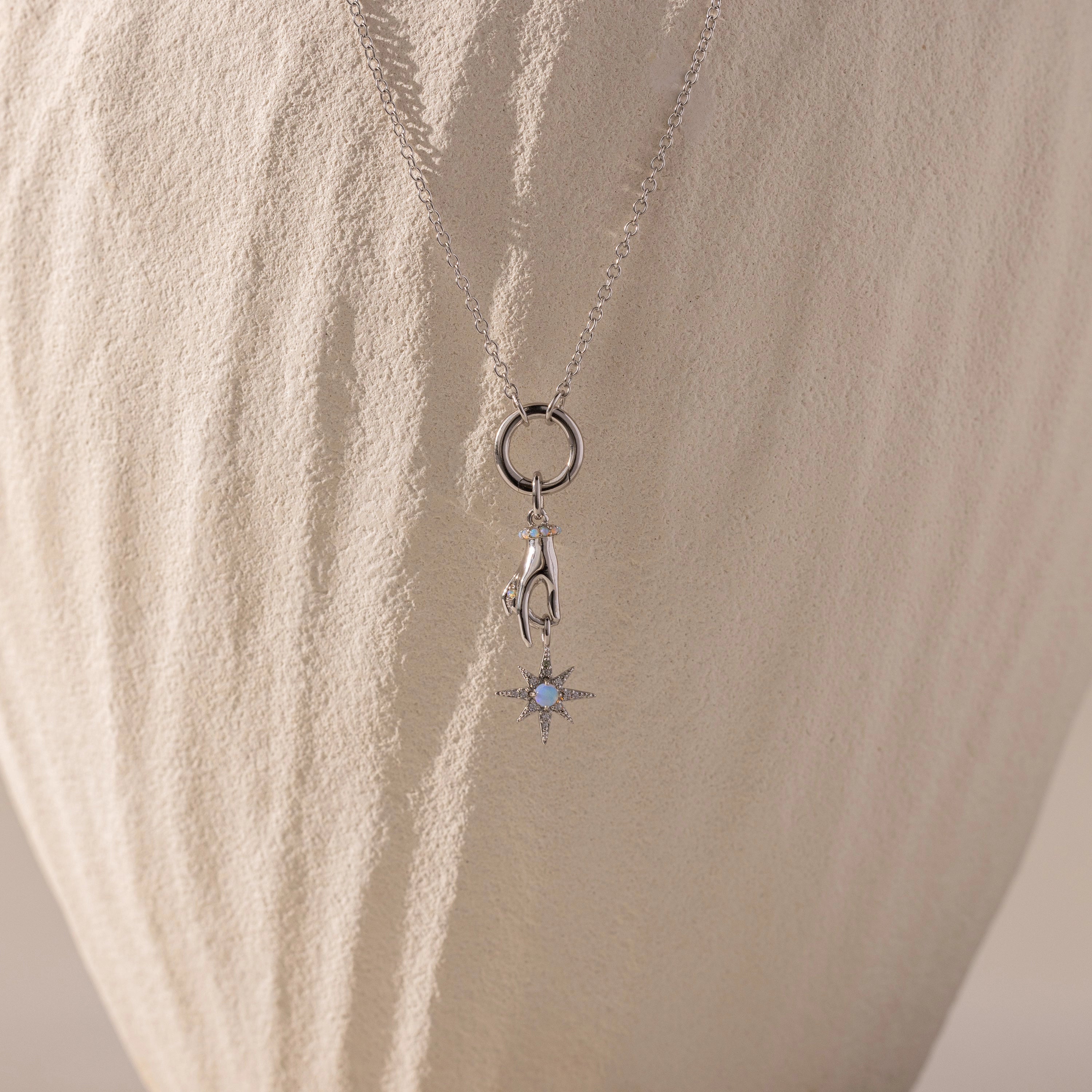 Star Opal Charm Silver 18K Gold Plated