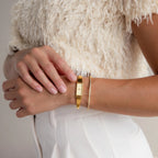 Diamond Tennis Bangle Silver 18K Gold Plated