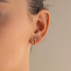 Diamond Kite Drop Earrings Silver 18K Gold Plated