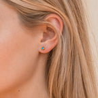 Ariel Turquoise Studs Silver 18K Gold Plated