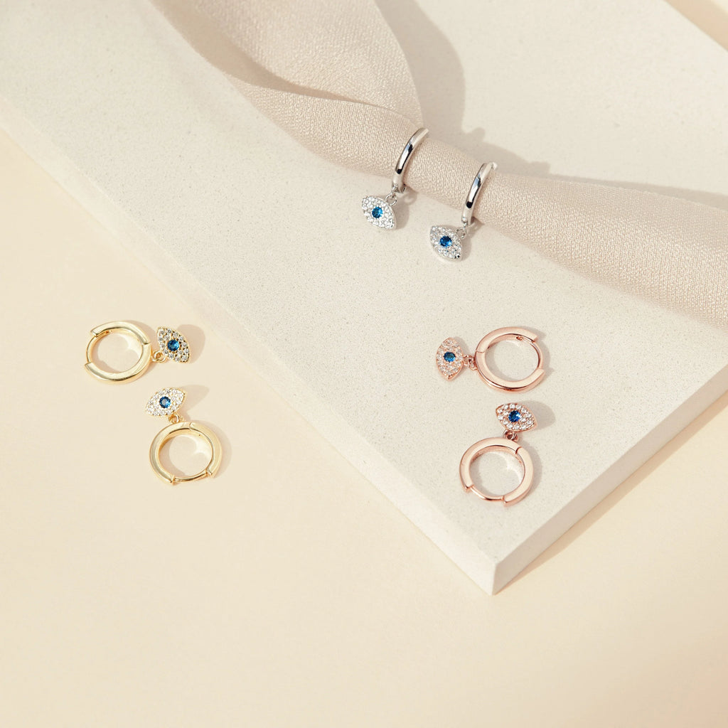 Iris Huggies Silver 18K Gold Plated