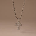 Diamonds Majesty Cross Necklace  Silver 18K Gold Plated