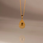 Topaz Crystal Necklace Silver 18K Gold Plated