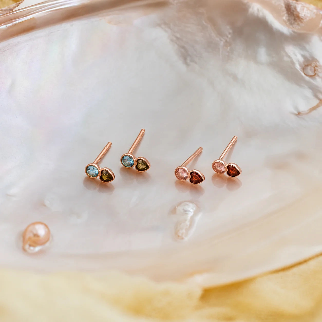 Serenity Duo Birthstone Studs