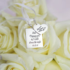 Handwriting Bouquet Charm Silver 18K Gold Plated