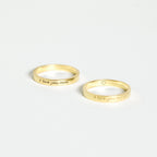 Ann Thin Message Ring Silver 18K Gold Plated