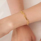 Classic Multiple Name Bracelet Silver 18K Gold Plated