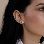 Pear Diamond Studs Silver 18K Gold Plated