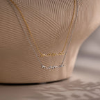 Dainty Mama Necklace Silver 18K Gold Plated