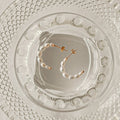 Freshwater Pearl Hoops Silver 18K Gold Plated