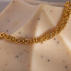 Bold Byzantine Bracelet Silver 18K Gold Plated