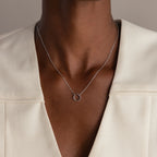 Large Rolo Clasp Necklace Silver 18K Gold Plated