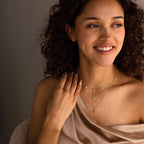 Ivy Diamond Station Necklace Silver 18K Gold Plated