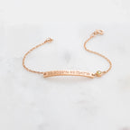 Thin Coordinates Bar Bracelet Silver 18K Gold Plated