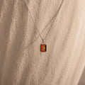 North Star Garnet Necklace Silver 18K Gold Plated