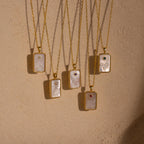 Birthstone Pearl Pendant Necklace Silver 18K Gold Plated