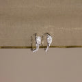 Organic Diamond Teardrop Hoops Silver 18K Gold Plated