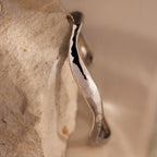 Organic Wavy Cuff Bracelet Silver 18K Gold Plated