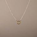 Pearl Chain Clasp Necklace Silver 18K Gold Plated