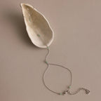 Jade Hand Chain Bracelet Silver 18K Gold Plated