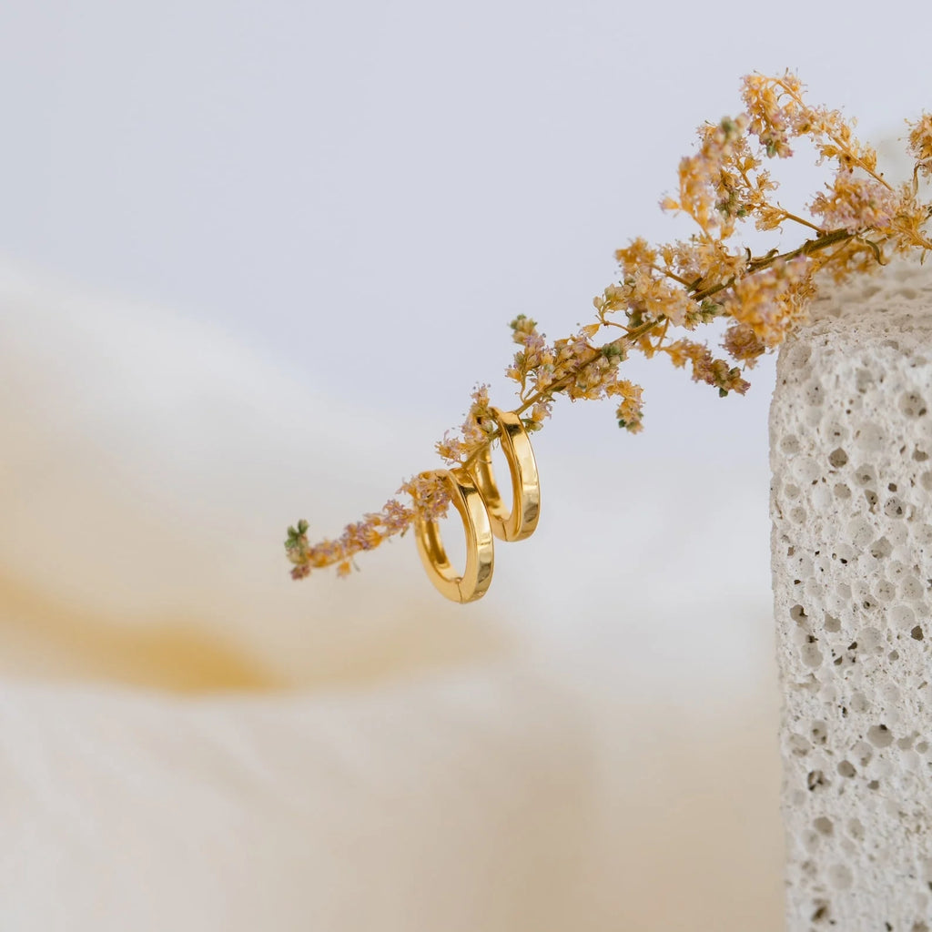 Huggies Silver 18K Gold plated