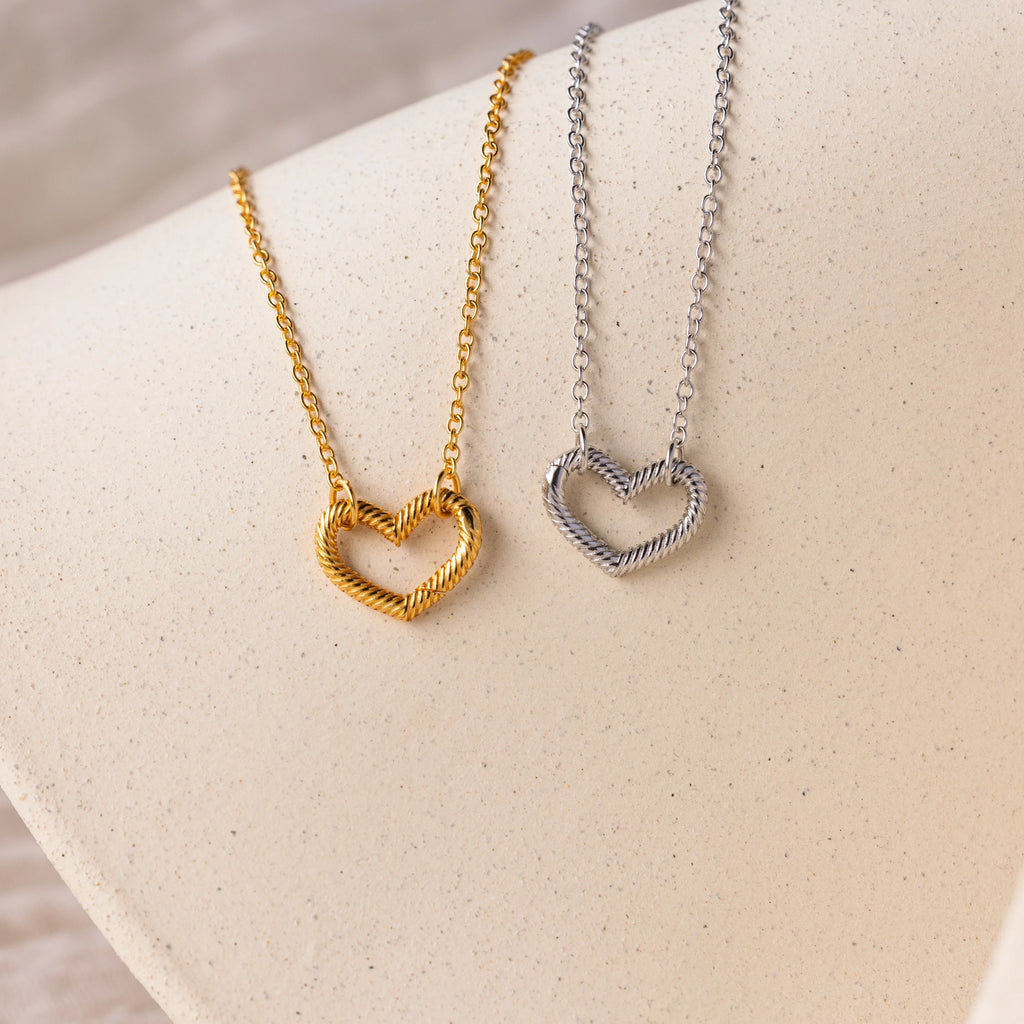 Heart Carabiner Set Silver 18K Gold Plated
