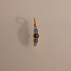 Sapphire Ombre Lace Charm Silver 18K Gold Plated