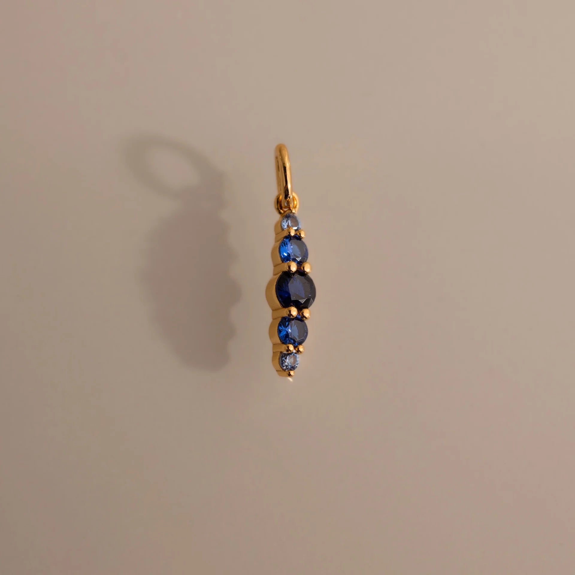 Sapphire Ombre Lace Charm Silver 18K Gold Plated