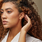 Lys Baguette Hoops Silver 18K Gold Plated