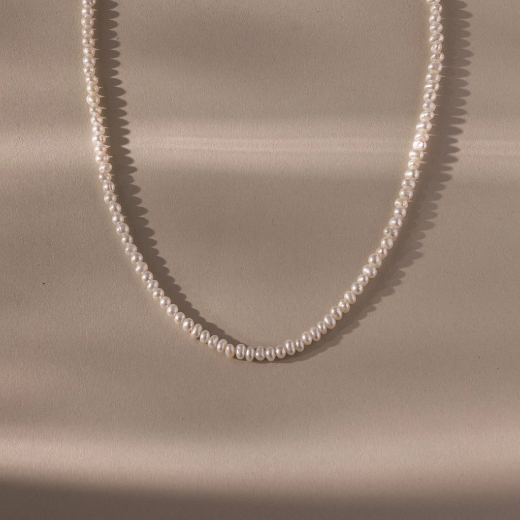 Venus Pearl Necklace  Silver 18K Gold Plated