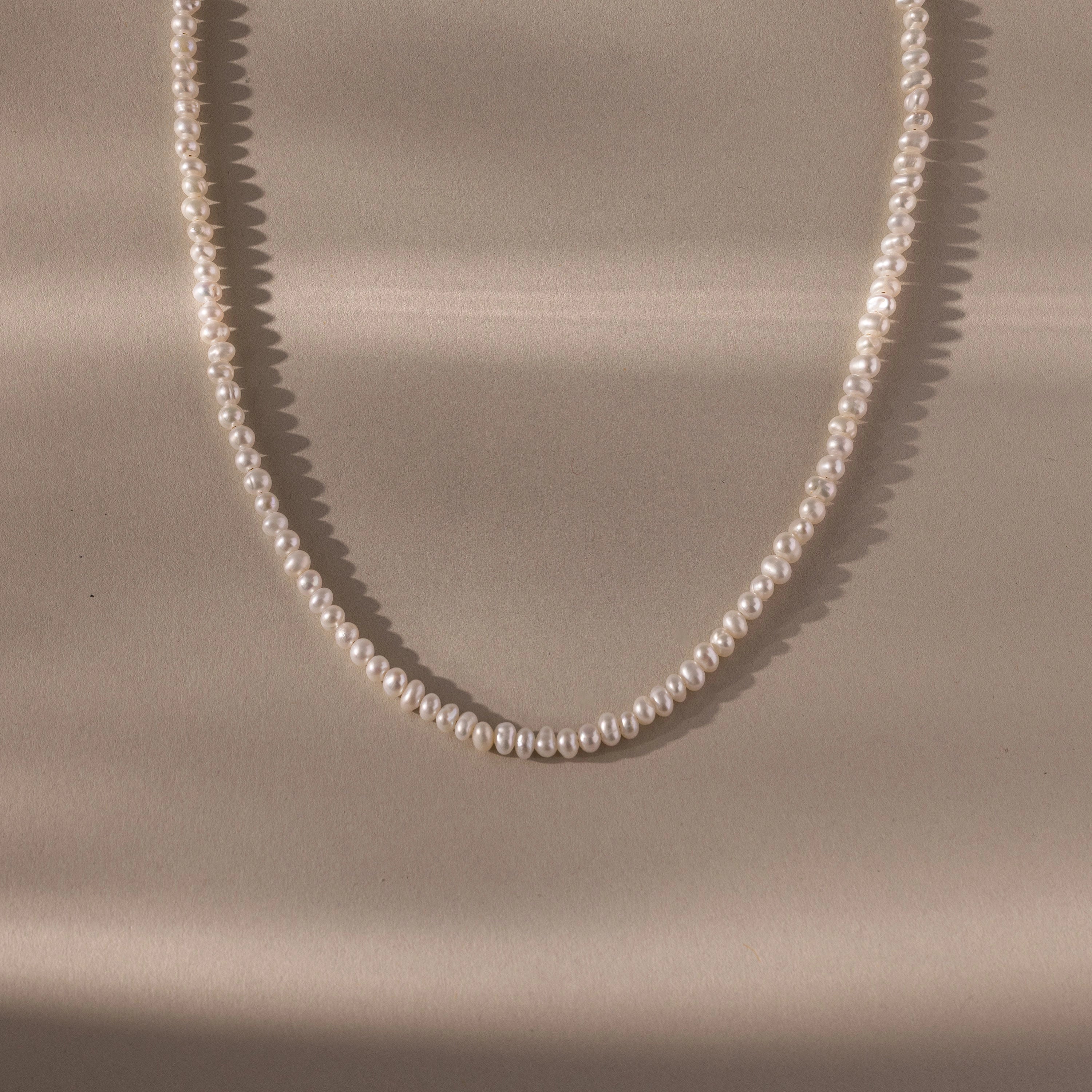 Venus Pearl Necklace  Silver 18K Gold Plated