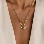 Puff Heart Charm Silver 18K Gold Plated