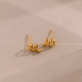 Twisted Snake Studs Silver 18K Gold Plated