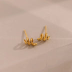 Twisted Snake Studs Silver 18K Gold Plated