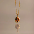 Mixed Birthstone Capsule Necklace Silver 18K Gold Plated
