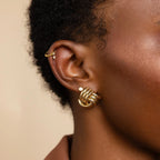 Bold Triple Knot Studs Silver 18K Gold Plated