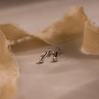 North Star Flatback Studs Silver 18K Gold Plated