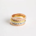 Coordinates Band Silver 18K Gold Plated