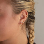 Diamond Marquise Birthstone Studs Silver 18K Gold Plated