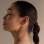 Dainty Opal Drop Studs Silver 18K Gold Plated