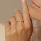 Diamonds Marina Chevron Ring Silver 18K Gold Plated