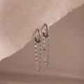 Mirror Chain Huggies Silver 18K Gold Plated